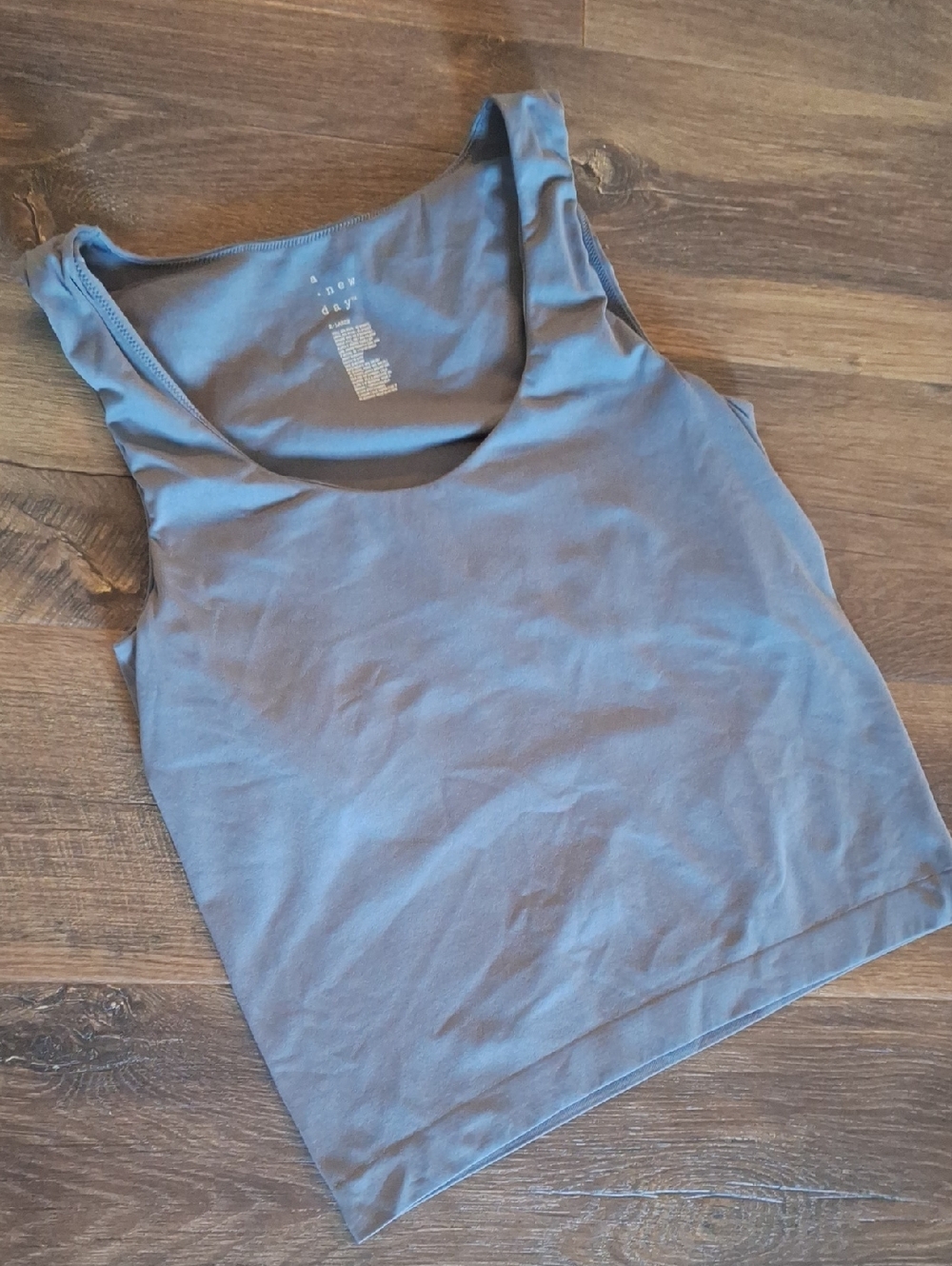 a new day Scoop Neck Built In Bra Tank Top In Grey XL